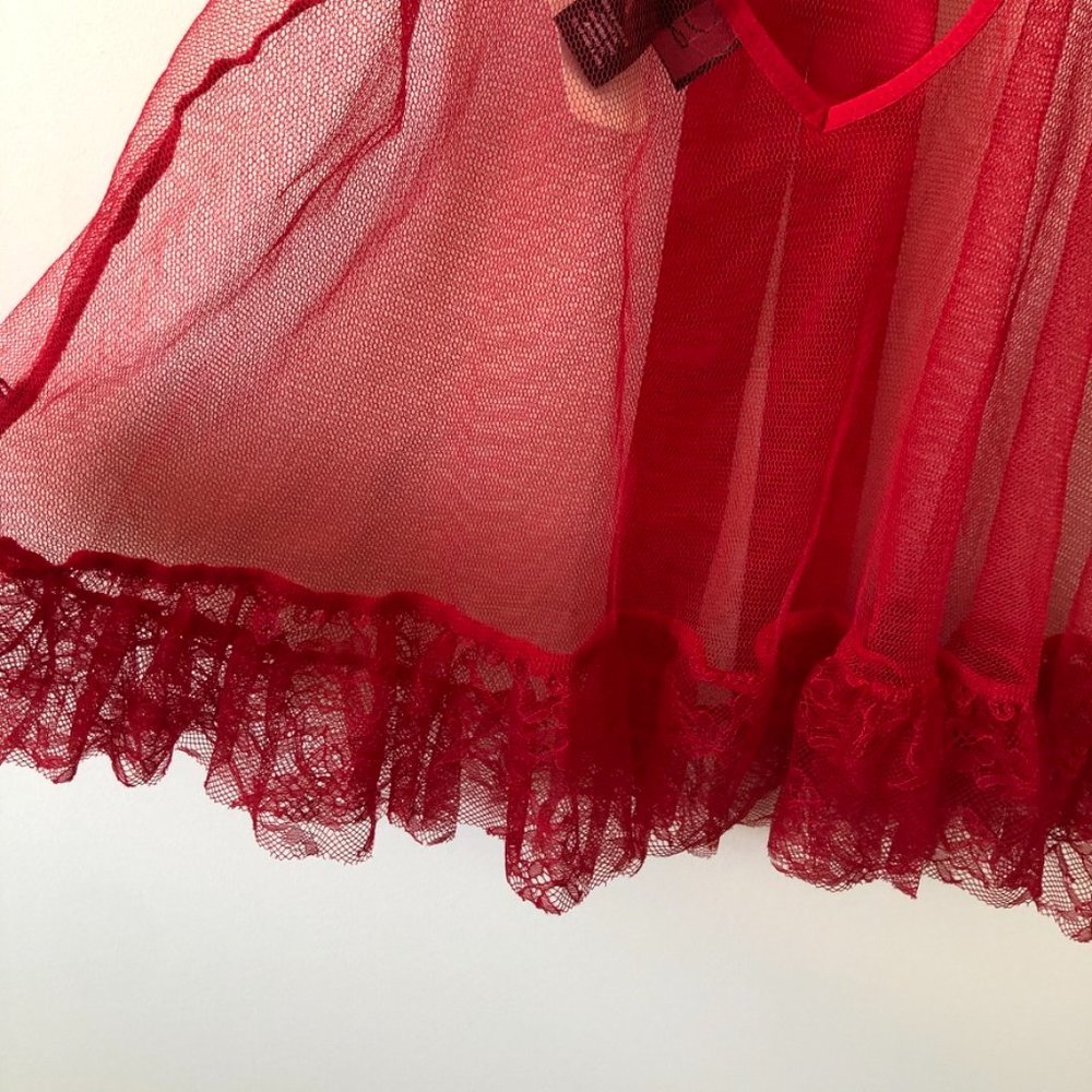 La Senza Red Lace Babydoll Bustier Lingerie NWT - Picture 4 of 6